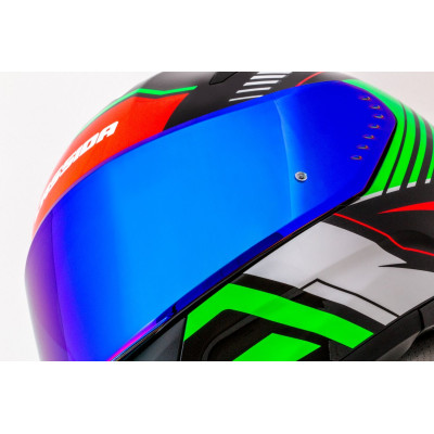 Integrální přilba Aero Drome, CASSIDA (černá met./červená/zelená/bílá) 2025