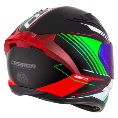 Integrální přilba Aero Drome, CASSIDA (černá met./červená/zelená/bílá) 2025