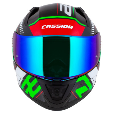 Integrální přilba Aero Drome, CASSIDA (černá met./červená/zelená/bílá) 2025