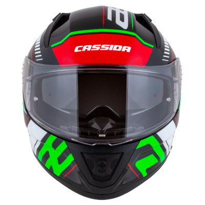 Integrální přilba Aero Drome, CASSIDA (černá met./červená/zelená/bílá) 2025