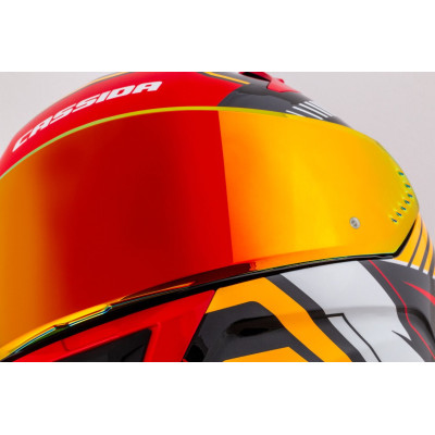 Integrální přilba Aero Drome, CASSIDA (černá met./oranžová/červená/bílá) 2025