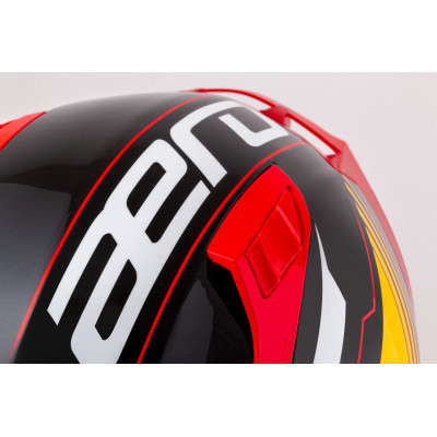 Integrální přilba Aero Drome, CASSIDA (černá met./oranžová/červená/bílá) 2025