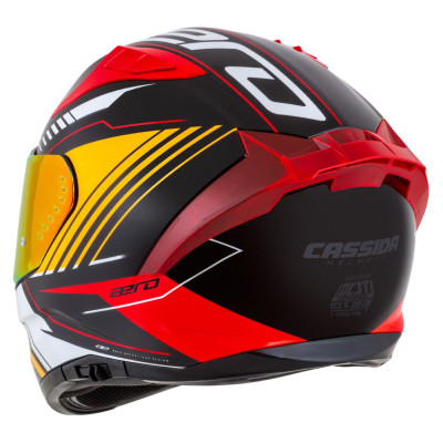 Integrální přilba Aero Drome, CASSIDA (černá met./oranžová/červená/bílá) 2025