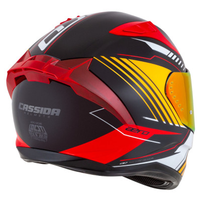 Integrální přilba Aero Drome, CASSIDA (černá met./oranžová/červená/bílá) 2025