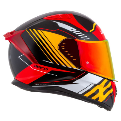 Integrální přilba Aero Drome, CASSIDA (černá met./oranžová/červená/bílá) 2025