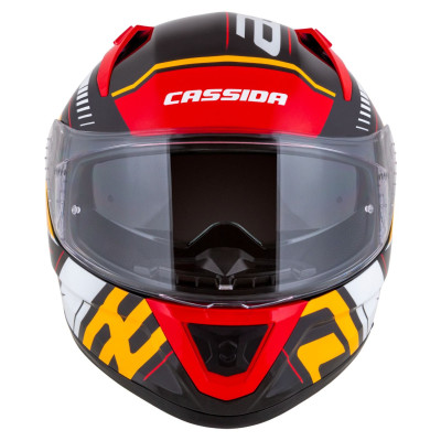 Integrální přilba Aero Drome, CASSIDA (černá met./oranžová/červená/bílá) 2025