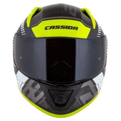 Integrální přilba Aero Drome, CASSIDA (černá/žlutá fluo/bílá/šedá) 2025