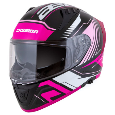 Integrální přilba Aero Drome, CASSIDA (černá met./růžová/bílá) 2025