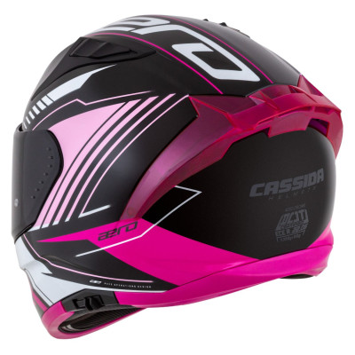 Integrální přilba Aero Drome, CASSIDA (černá met./růžová/bílá) 2025