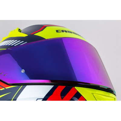 Integrální přilba Aero Drome, CASSIDA (modrá met./žlutá/oranžová/červená/bílá) 2025