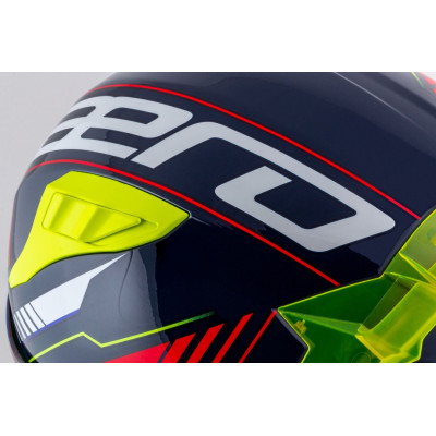 Integrální přilba Aero Drome, CASSIDA (modrá met./žlutá/oranžová/červená/bílá) 2025