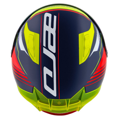 Integrální přilba Aero Drome, CASSIDA (modrá met./žlutá/oranžová/červená/bílá) 2025