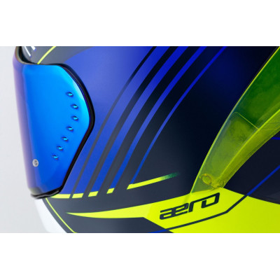 Integrální přilba Aero Drome, CASSIDA (modrá/žlutá fluo/světle modrá/bílá) 2025