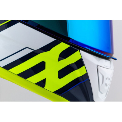 Integrální přilba Aero Drome, CASSIDA (modrá/žlutá fluo/světle modrá/bílá) 2025