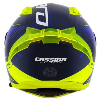 Integrální přilba Aero Drome, CASSIDA (modrá/žlutá fluo/světle modrá/bílá) 2025