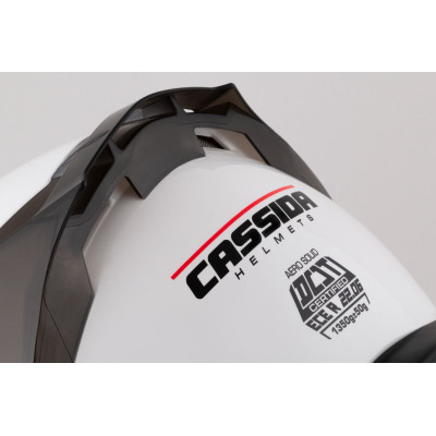 Integrální přilba Aero Solid, CASSIDA (bílá/černá) 2025