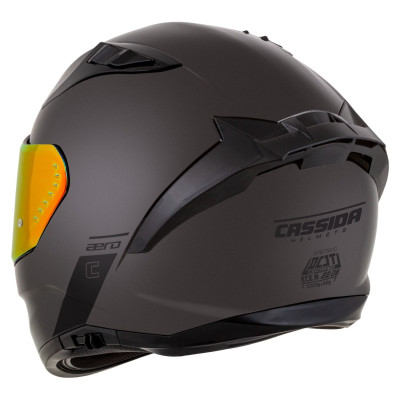 Integrální přilba Aero Super Solid, CASSIDA (černý chrom/černá) 2025