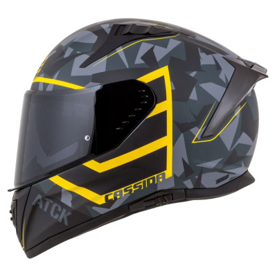 Integrální přilba Aero ATCK, CASSIDA (šedá camo/černá/žlutá fluo) 2025