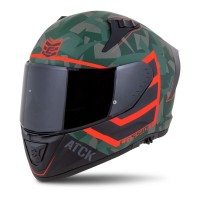 Integrální přilba Aero ATCK, CASSIDA (zelená camo/černá/šedá/oranžová) 2025