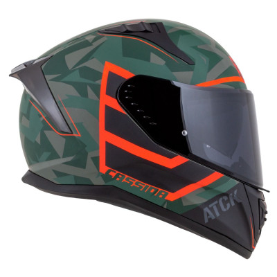 Integrální přilba Aero ATCK, CASSIDA (zelená camo/černá/šedá/oranžová) 2025