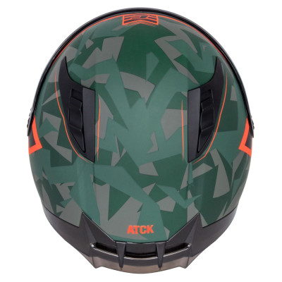 Integrální přilba Aero ATCK, CASSIDA (zelená camo/černá/šedá/oranžová) 2025