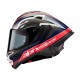 přilba SUPERTECH R10 TEAM, ALPINESTARS (matný karbon/červená fluo/modrá/bílá) 2025