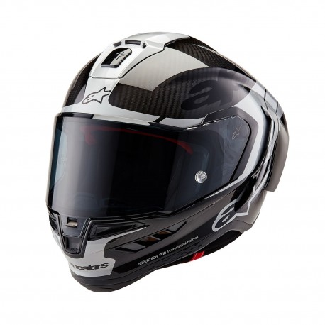 přilba SUPERTECH R10 ELEMENT, ALPINESTARS (karbon/stříbrná/černá) 2025
