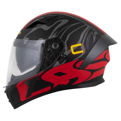 Integrální přilba Orbit Multivers, CASSIDA (černá matná/červená/šedá/žlutá) 2025