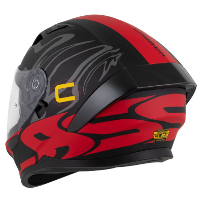 Integrální přilba Orbit Multivers, CASSIDA (černá matná/červená/šedá/žlutá) 2025