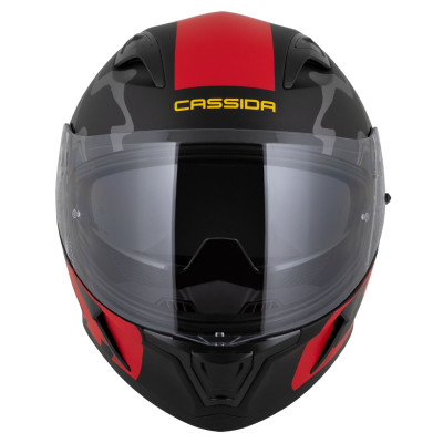 Integrální přilba Orbit Multivers, CASSIDA (černá matná/červená/šedá/žlutá) 2025