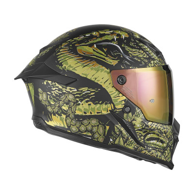 přilba GOLIATH MYTHOLOGY, NOX EXKLUSIV (černá matná, zlatá) 2025