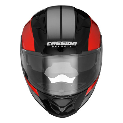 Integrální přilba Apex Jawa, CASSIDA (červená/černá/šedá, balení vč. Pinlock folie)