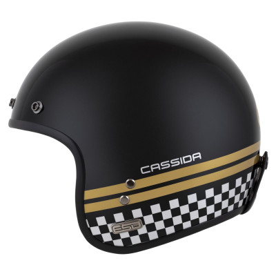 Otevřená přilba Eso Forty Nine, CASSIDA (černá perleť/zlatá/šedá) 2025