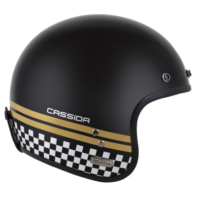 Otevřená přilba Eso Forty Nine, CASSIDA (černá perleť/zlatá/šedá) 2025