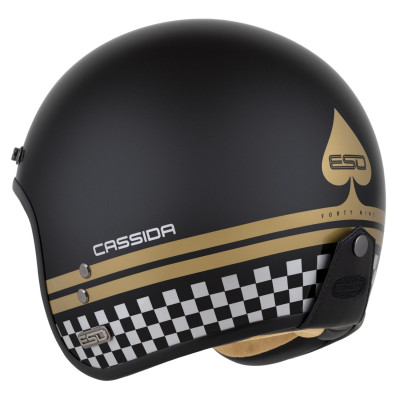 Otevřená přilba Eso Forty Nine, CASSIDA (černá perleť/zlatá/šedá) 2025