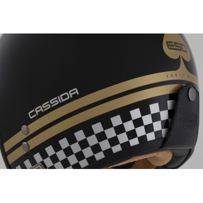 Otevřená přilba Eso Forty Nine, CASSIDA (černá perleť/zlatá/šedá) 2025