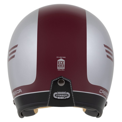 Otevřená přilba Eso Jawa Panel, CASSIDA (červená/stříbrná/černá) 2025