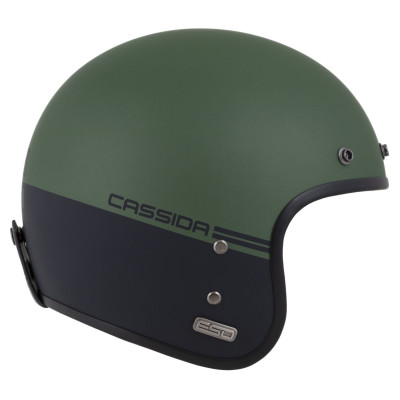 Otevřená přilba Eso Super Hooligan, CASSIDA (černá matná/metalická zelená) 2025