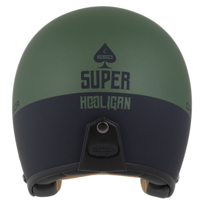 Otevřená přilba Eso Super Hooligan, CASSIDA (černá matná/metalická zelená) 2025