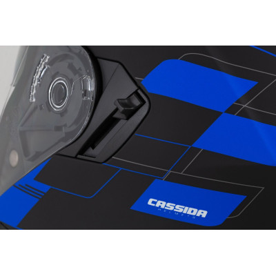 Otevřená přilba Jet Tech RoxoR, CASSIDA (černá matná/modrá/šedá/bílá)