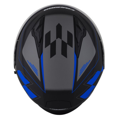 Otevřená přilba Jet Tech RoxoR, CASSIDA (černá matná/modrá/šedá/bílá)