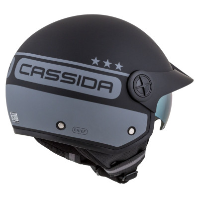 Otevřená přilba Handy Plus Chief, CASSIDA (šedá matná/černá) 2025