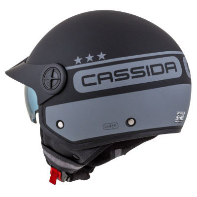 Otevřená přilba Handy Plus Chief, CASSIDA (šedá matná/černá) 2025