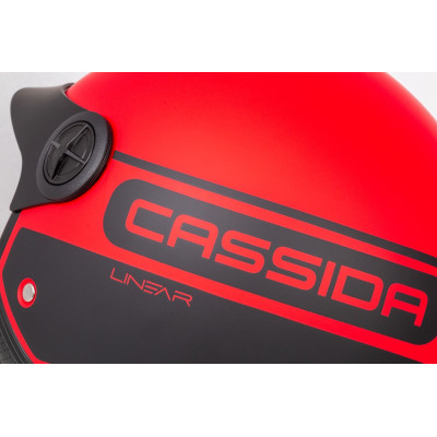 Otevřená přilba Handy Plus Linear, CASSIDA (červená matná/černá) 2025