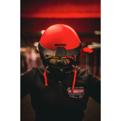 Otevřená přilba Handy Plus Linear, CASSIDA (červená matná/černá) 2025