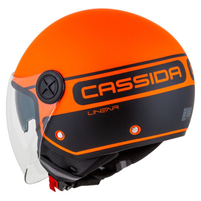 Otevřená přilba Handy Plus Linear, CASSIDA (oranžová matná/černá) 2025