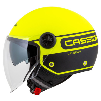 Otevřená přilba Handy Plus Linear, CASSIDA (žlutá fluo matná/černá) 2025