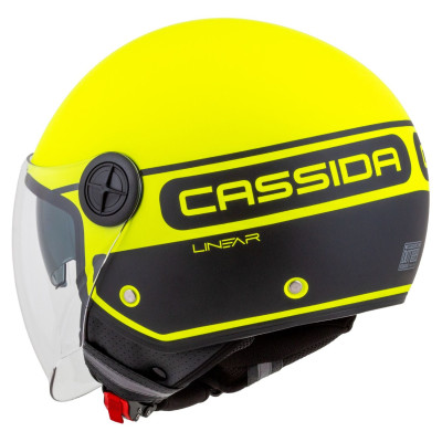 Otevřená přilba Handy Plus Linear, CASSIDA (žlutá fluo matná/černá) 2025