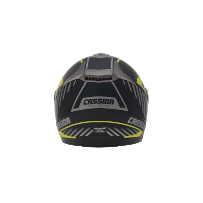 Otevřená přilba Magnum, CASSIDA (černá matná/šedá/žlutá fluo)