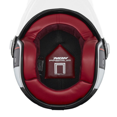 přilba HERITAGE, NOX PREMIUM (černá matná,červená,bílá) 2025